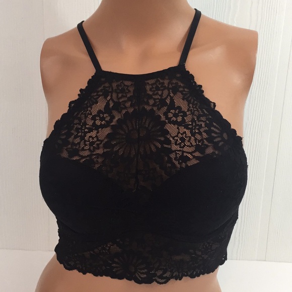 PINK Victoria's Secret Other - Victoria's Secret Pink Black lace bralette Sz XS